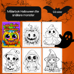 Halloween målarbok 59 sidor - bild 1