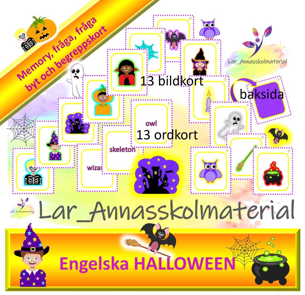 Memory Engelska Halloween