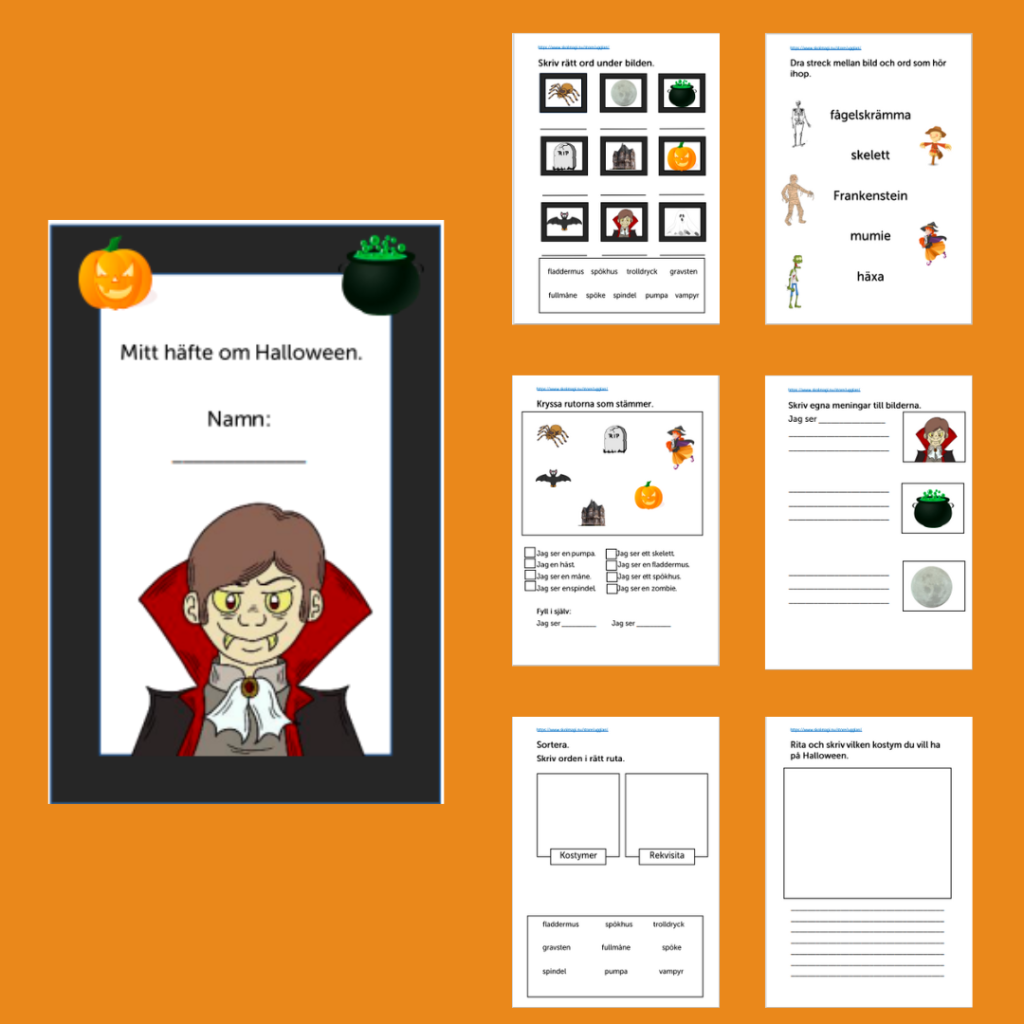 Arbetshäfte om Halloween.