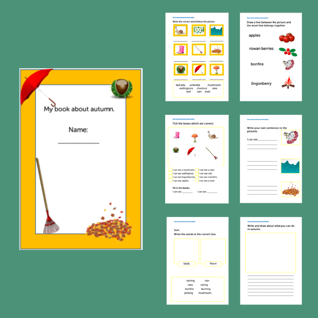 Workbook about autumn.