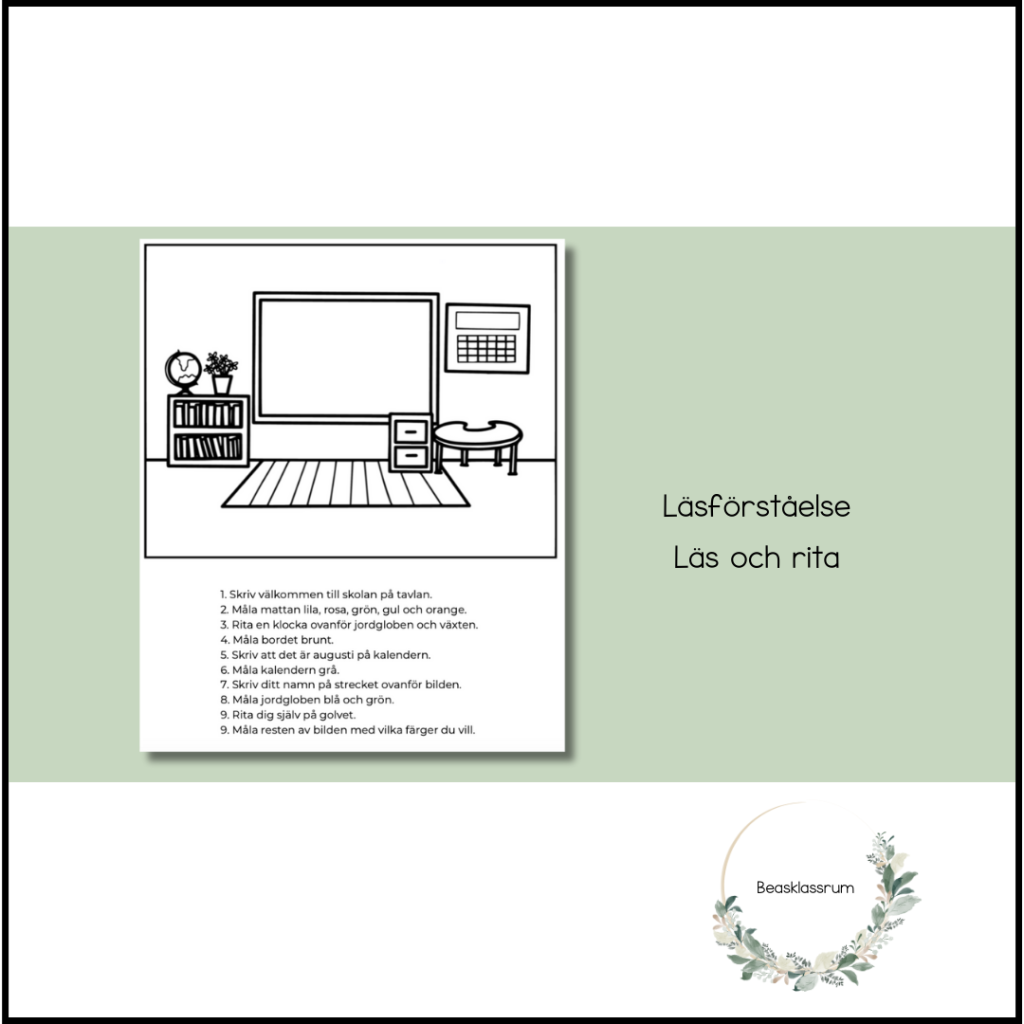 Läsförståelse – läs och rita