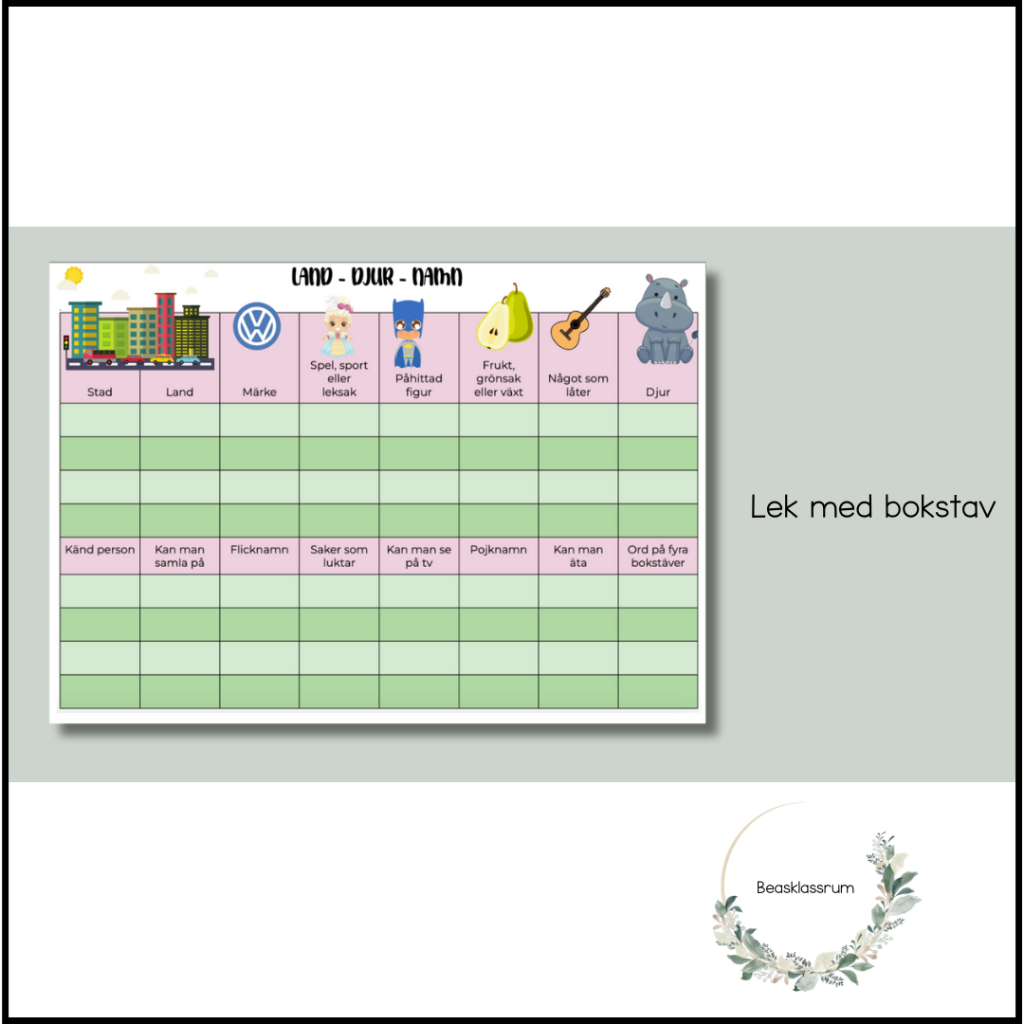 Lek med bokstav