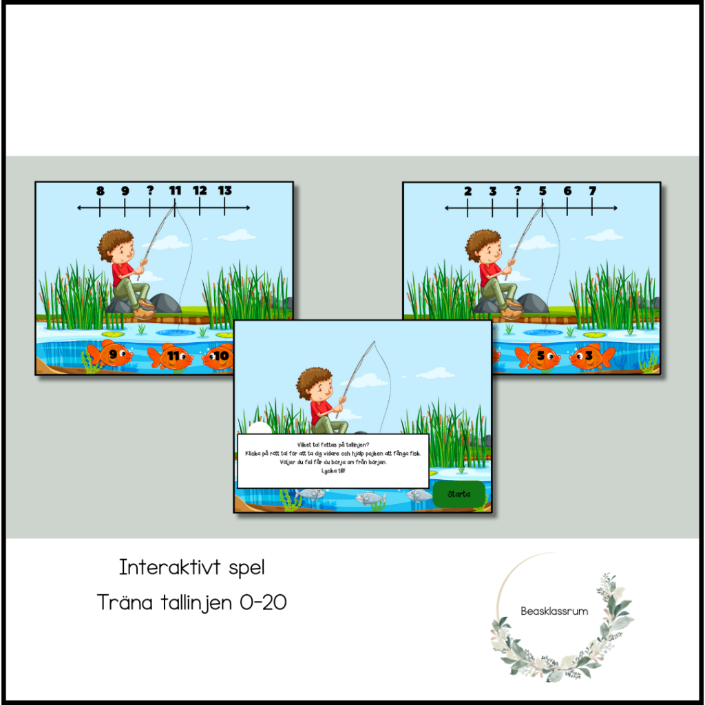 Interaktivt spel – tallinjen 0-20