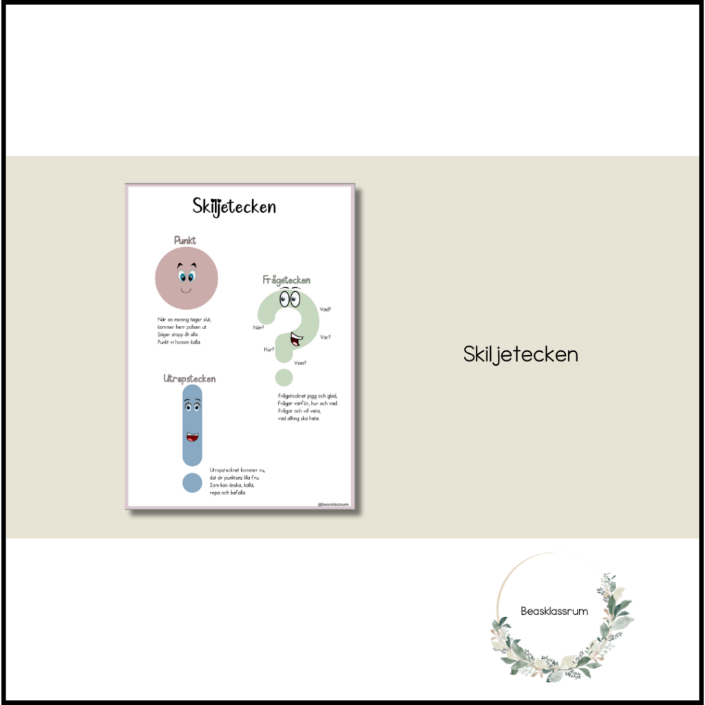 Skiljetecken – visuellt stöd