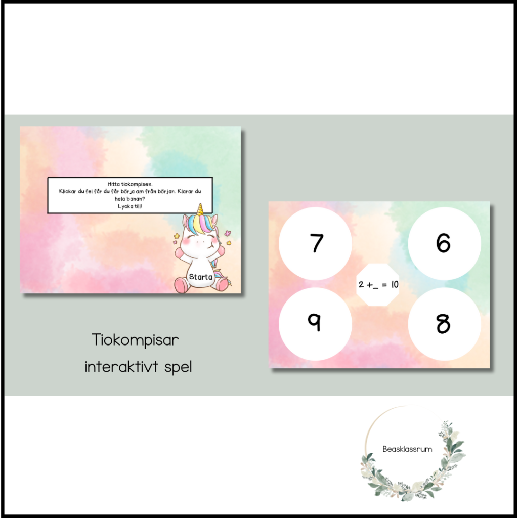 Interaktivt spel – tiokompisar