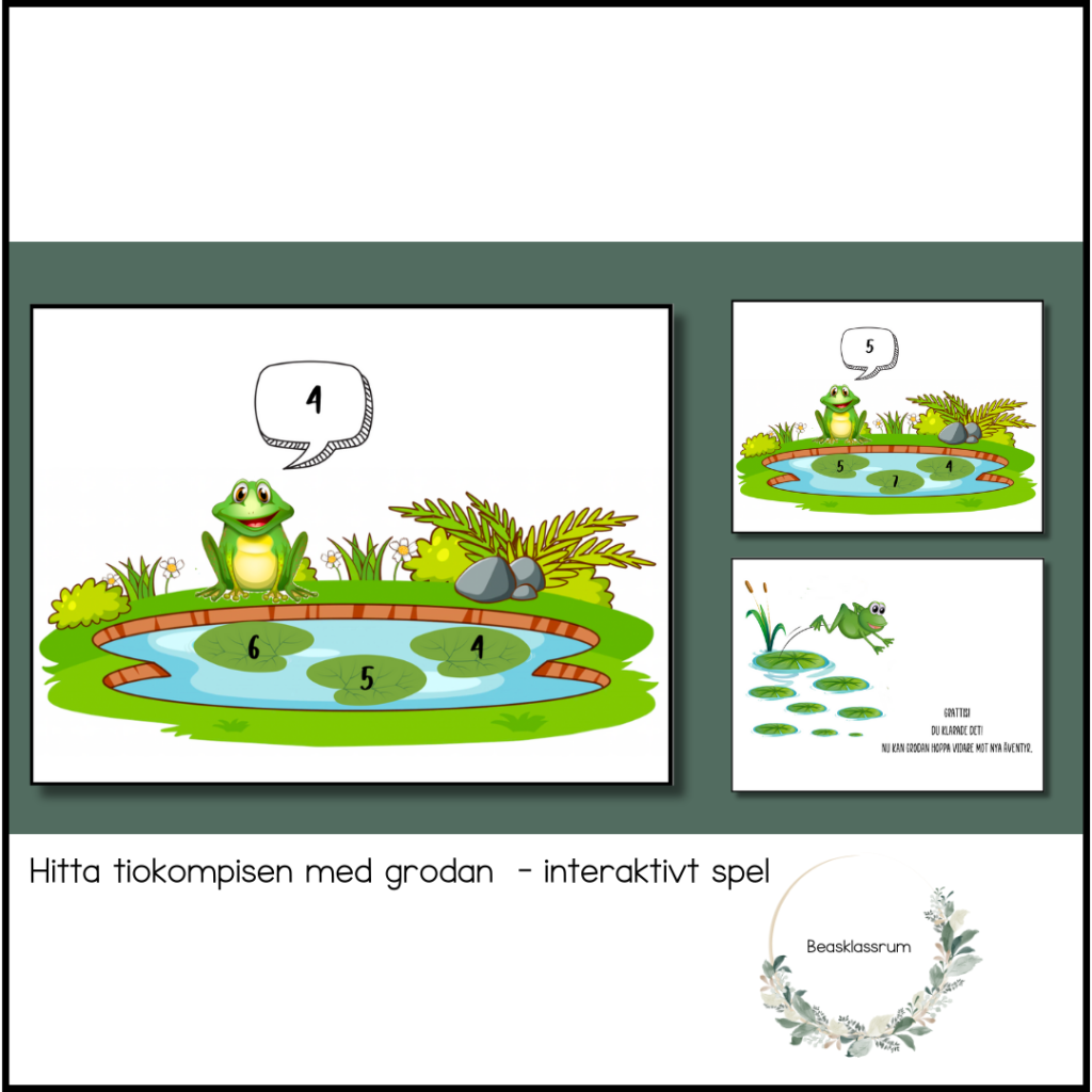 Interaktivt spel – tiokompisar med grodan
