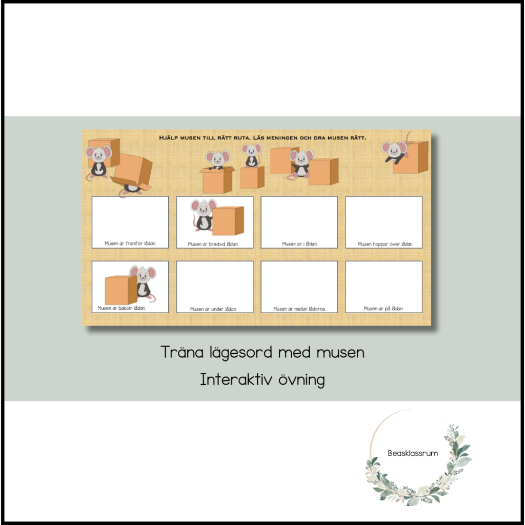 Lägesord – interaktiv övning