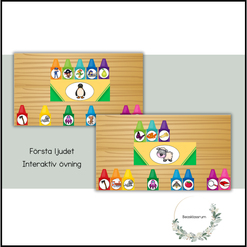 Första ljudet – interaktiv bokstavsövning
