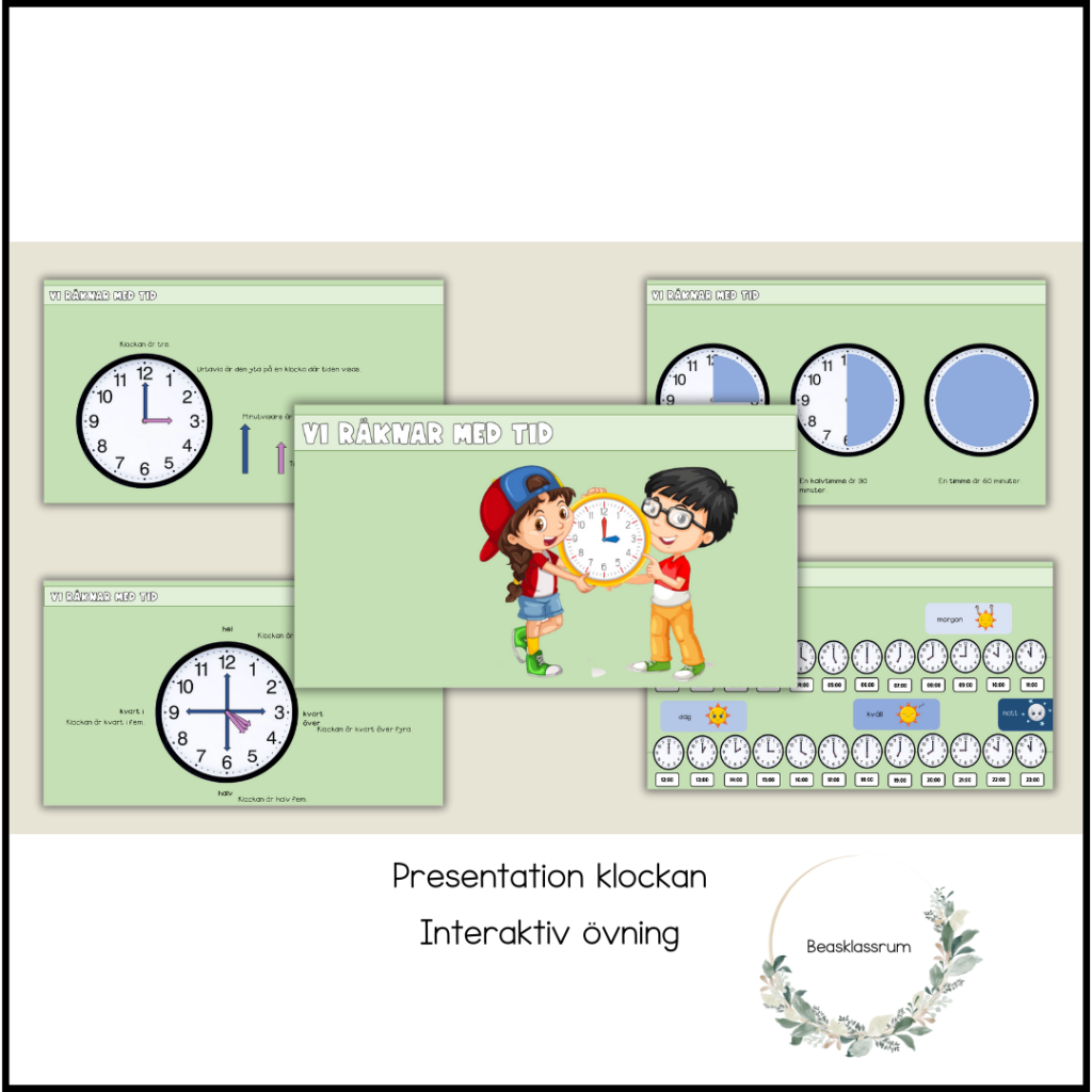 Klockan – presentation med animationer