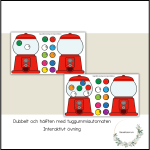 Dubbelt och hälften med godisautomaten- interaktiv övning - bild 1