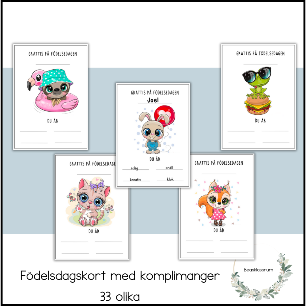 Födelsedagskort med komplimanger