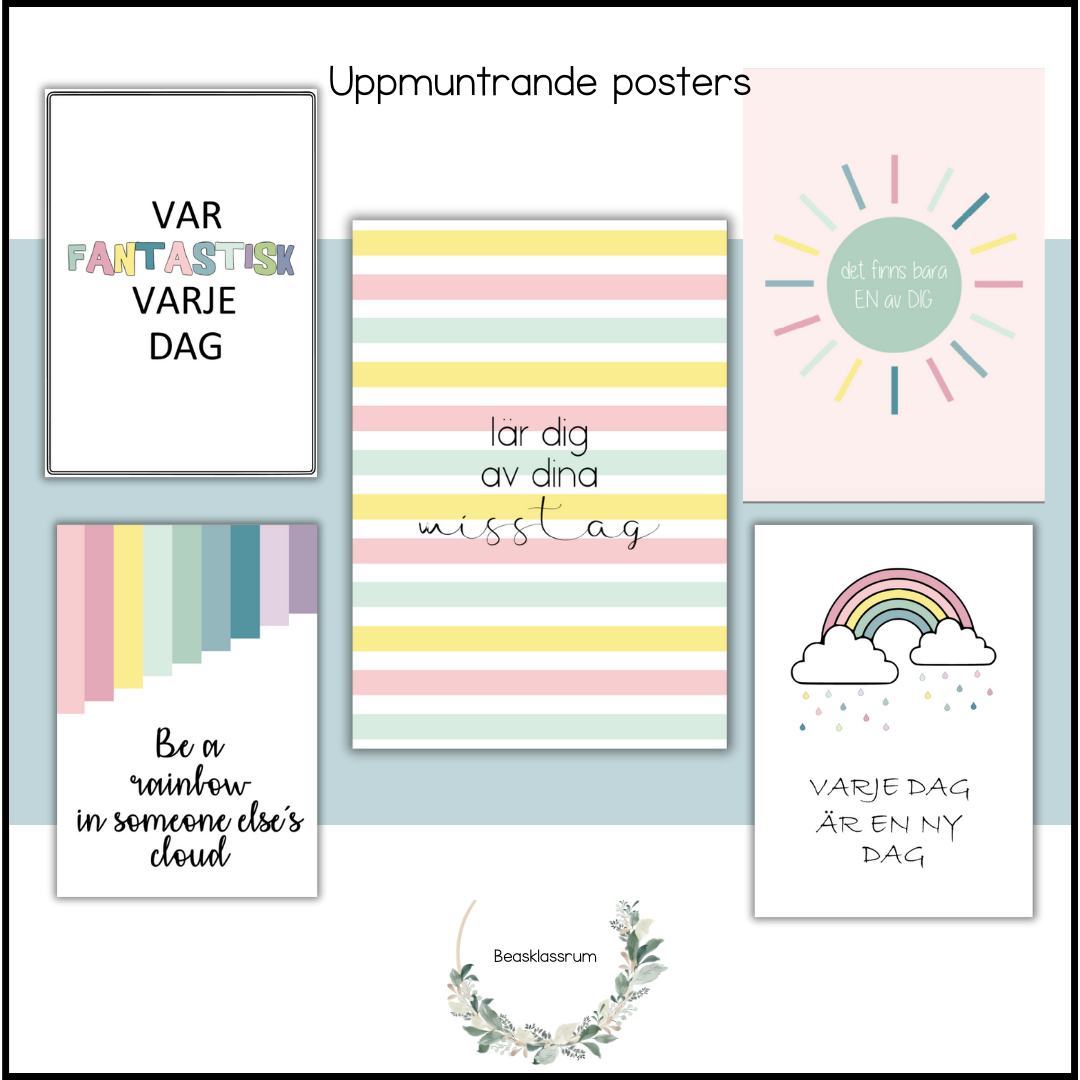 Posters med peppande ord