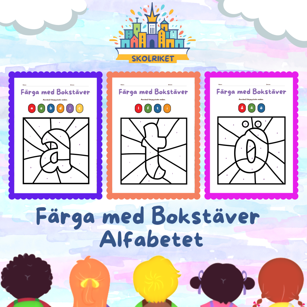 Färga med Bokstäver Alfabetet