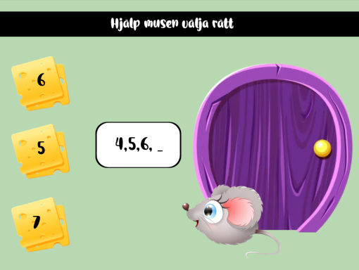 Interaktivt spel - talföljd 0-20