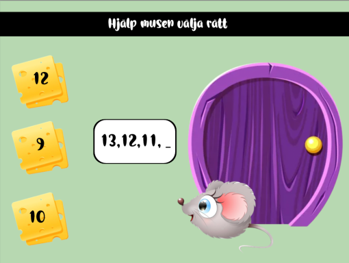 Interaktivt spel - talföljd 0-20