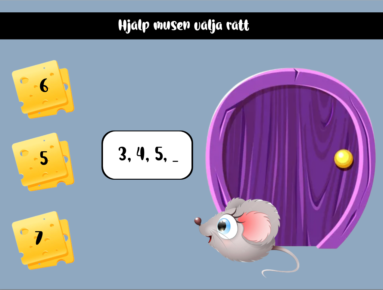 Interaktivt spel - talföljd 0-10