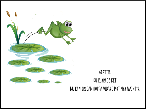 Interaktivt spel - tiokompisar med grodan