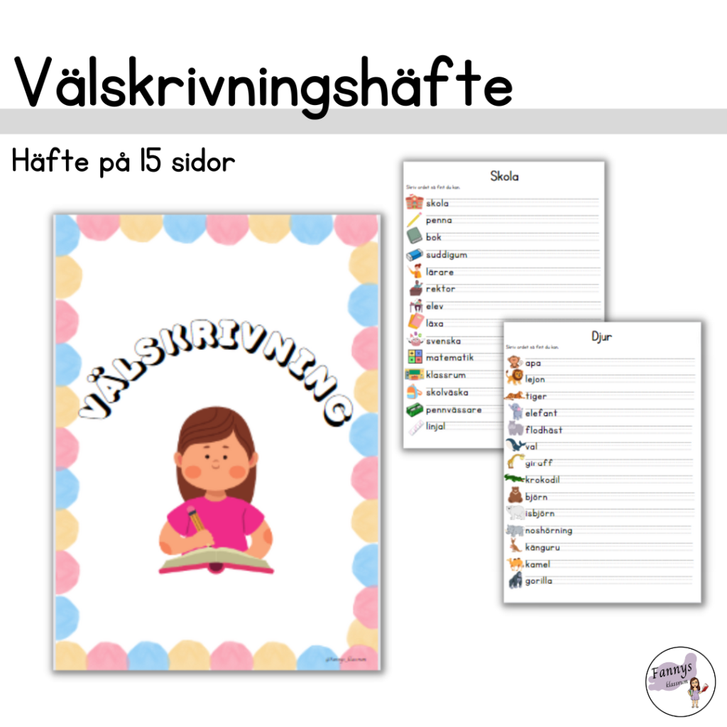 Välskrivningshäfte gemener