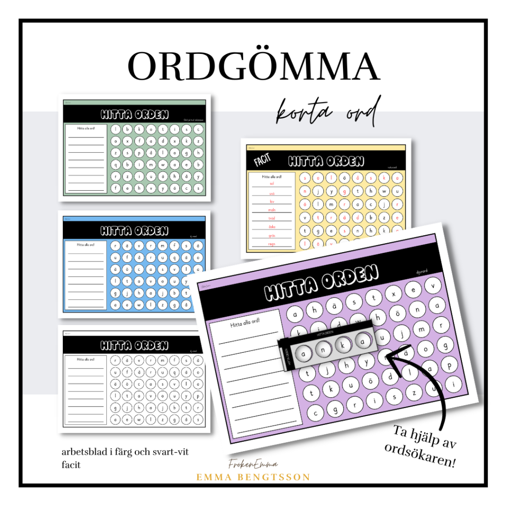 Ordgömma – korta ord