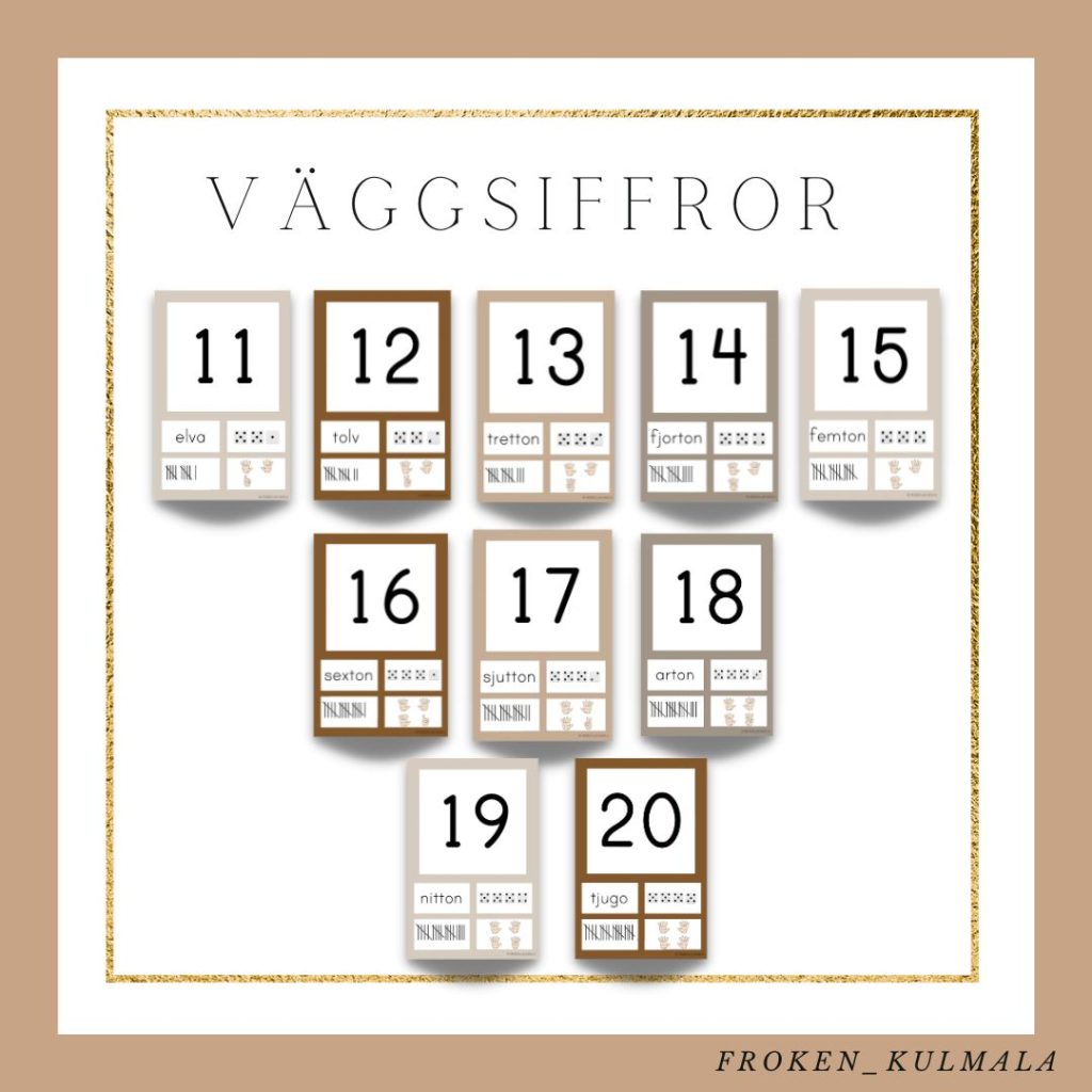 Väggsiffror 11-20