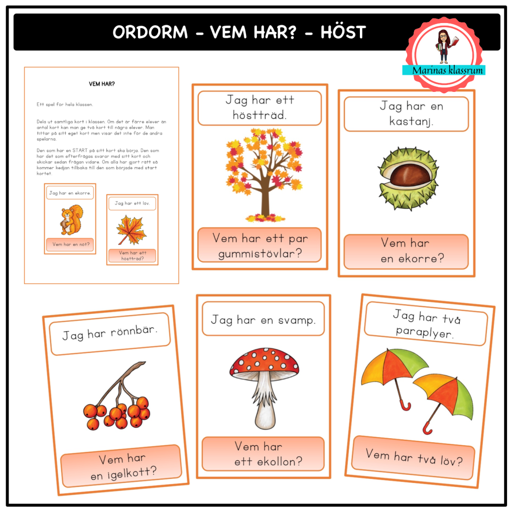 Ordorm – Vem har? – hösten