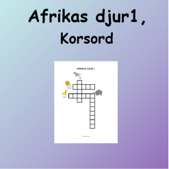 Afrikas Djur1 Korsord