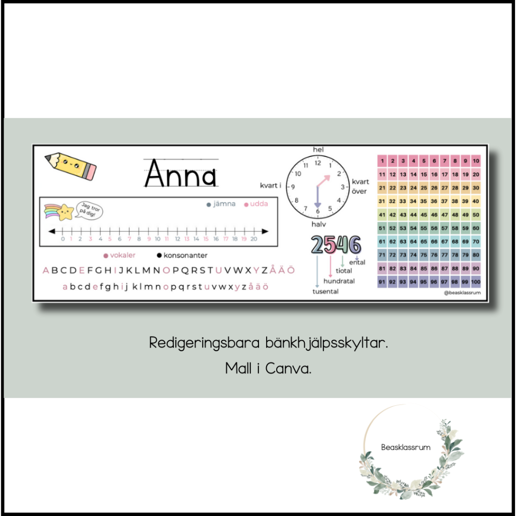 Bänkhjälp – pastelliga färger