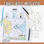 Färglägg med kod – höst - bild 1