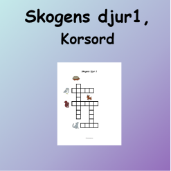 Skogens Djur1 Korsord