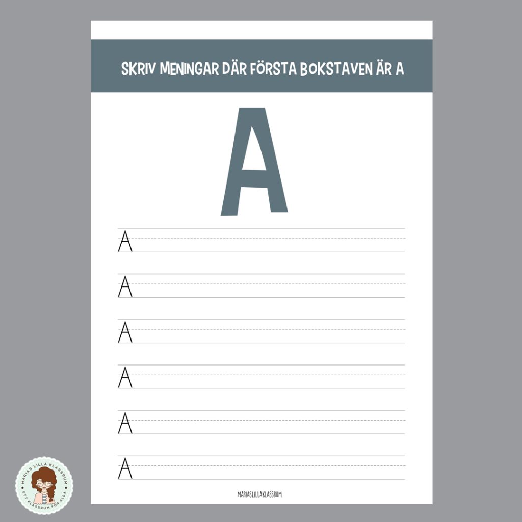 Välskrivning – bokstaven A