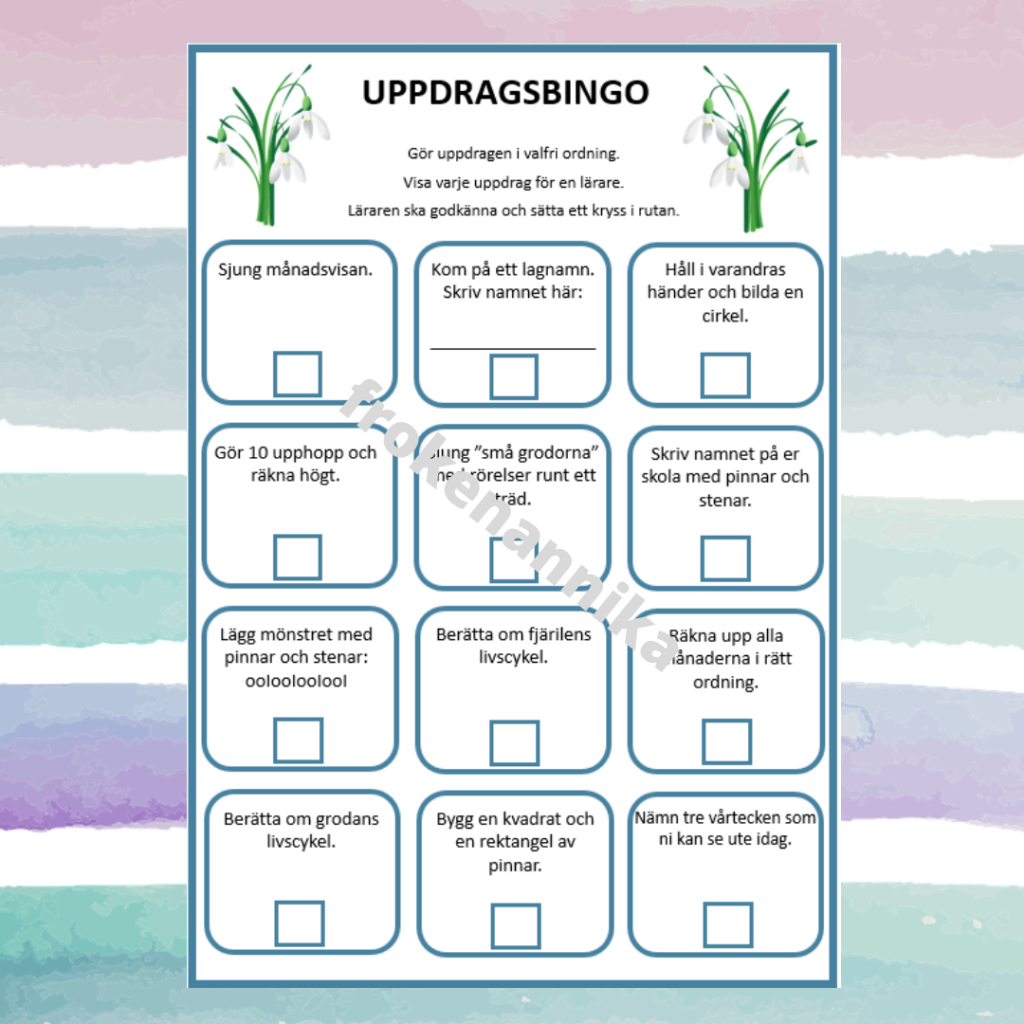 Uppdragsbingo nr.2