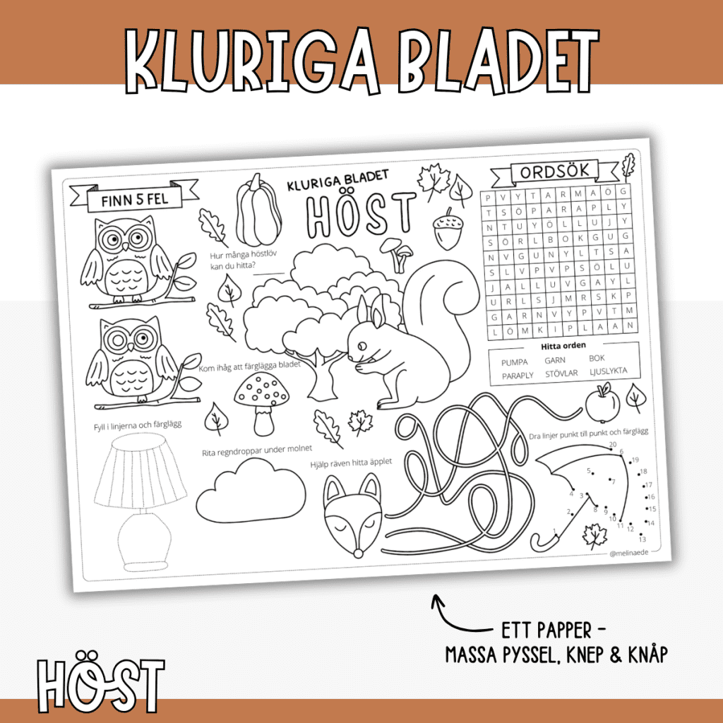 Höst – kluriga bladet: knep, knåp och pyssel