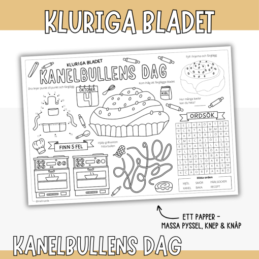 Kanelbullens dag - kluriga bladet: knep, knåp och pyssel