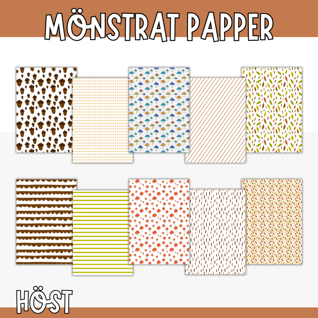 Höstpyssel – mönstrat papper