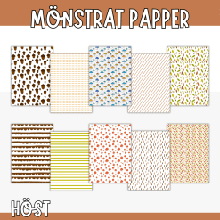 Höstpyssel - mönstrat papper