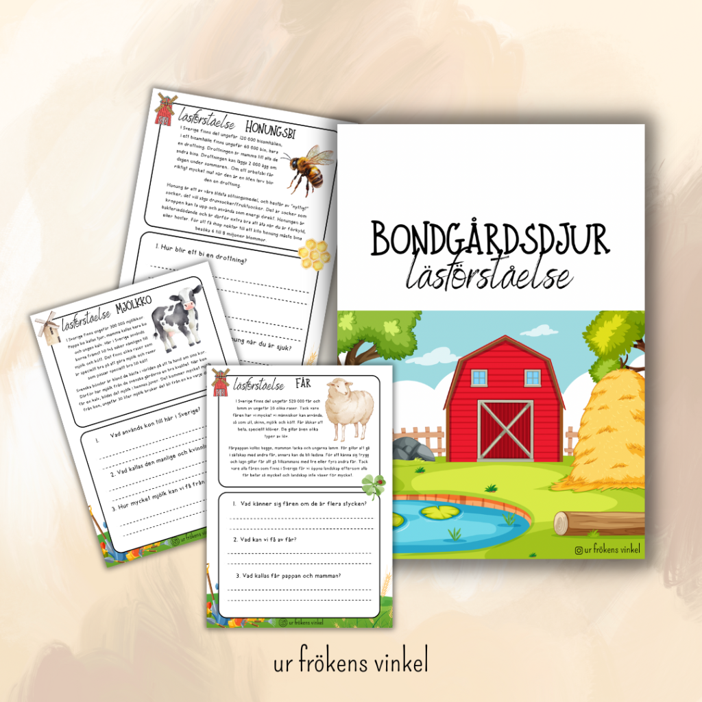 Bondgårdsdjur – Läsförståelse