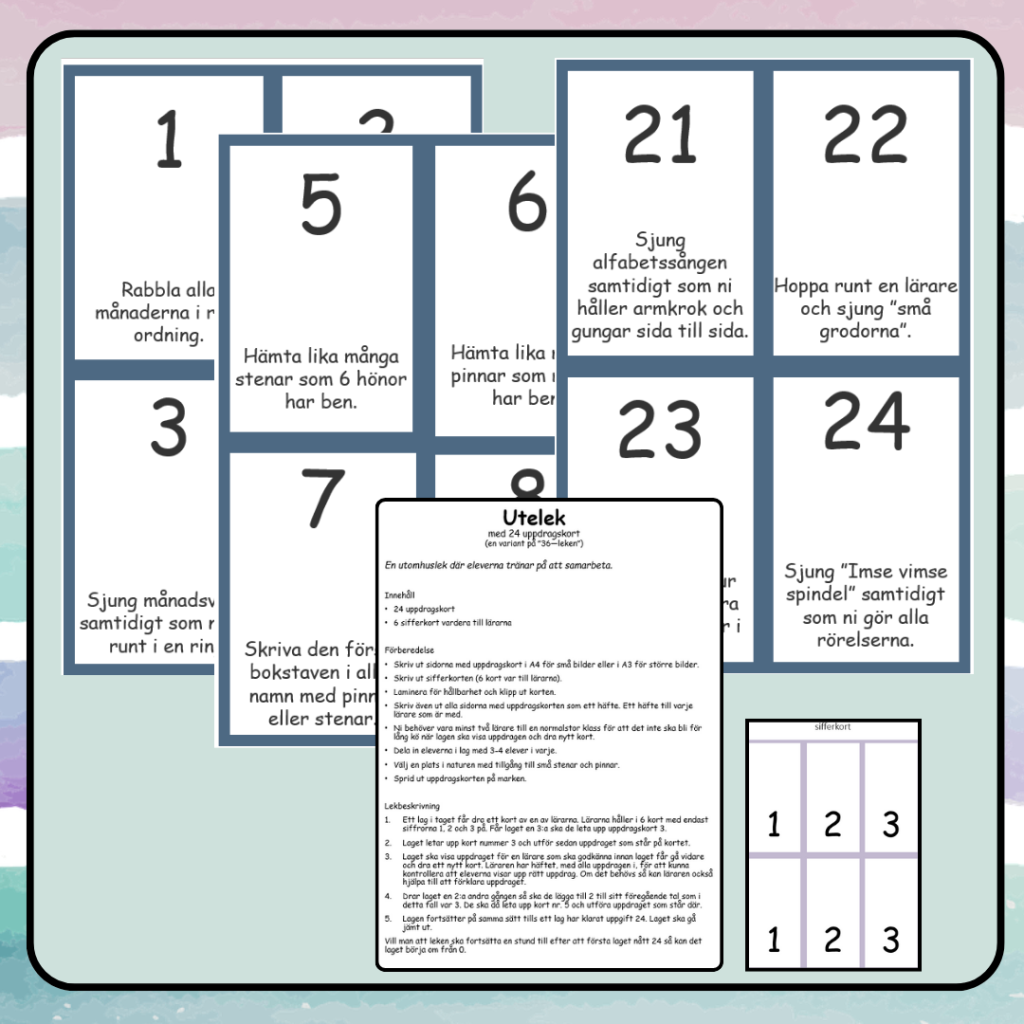 Utelek med 24 olika uppdrag