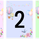 Väggskylt: siffror/tal 0-10, veckodagar & månader (pastellfärger) - bild 4