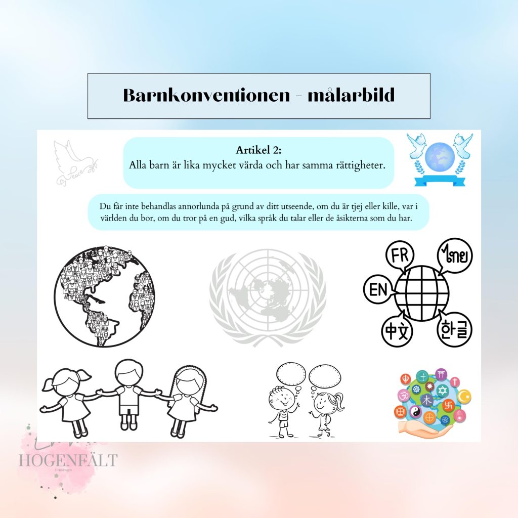barnkonventionen – måla artiklarna
