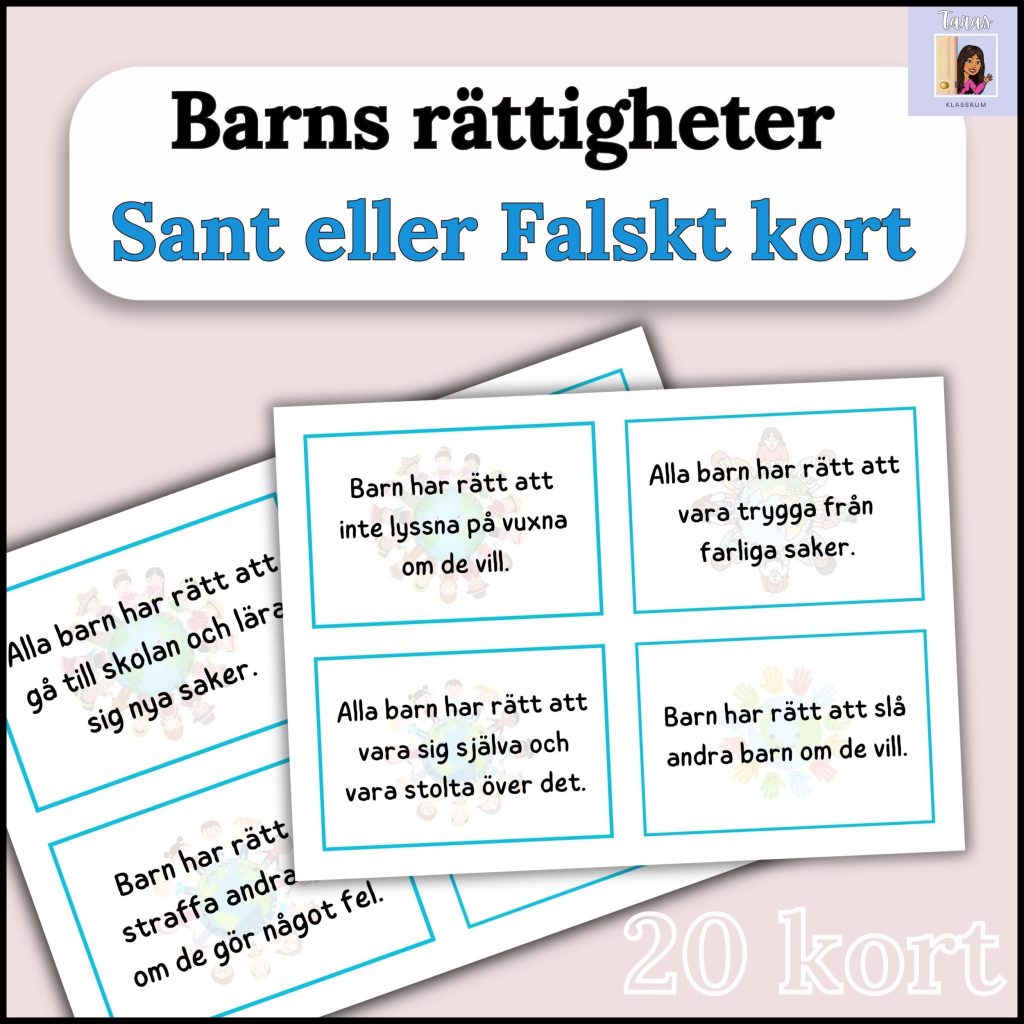 Barnkonventionen (20 sant/falskt kort)