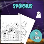 Färglägga spökhus (halloween) - bild 1