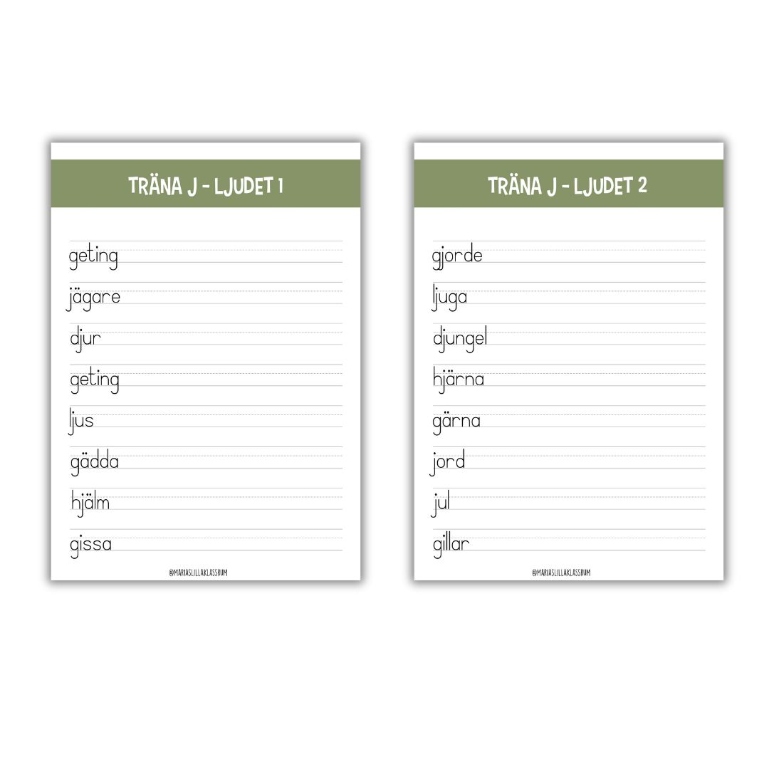 Träna j-ljudet