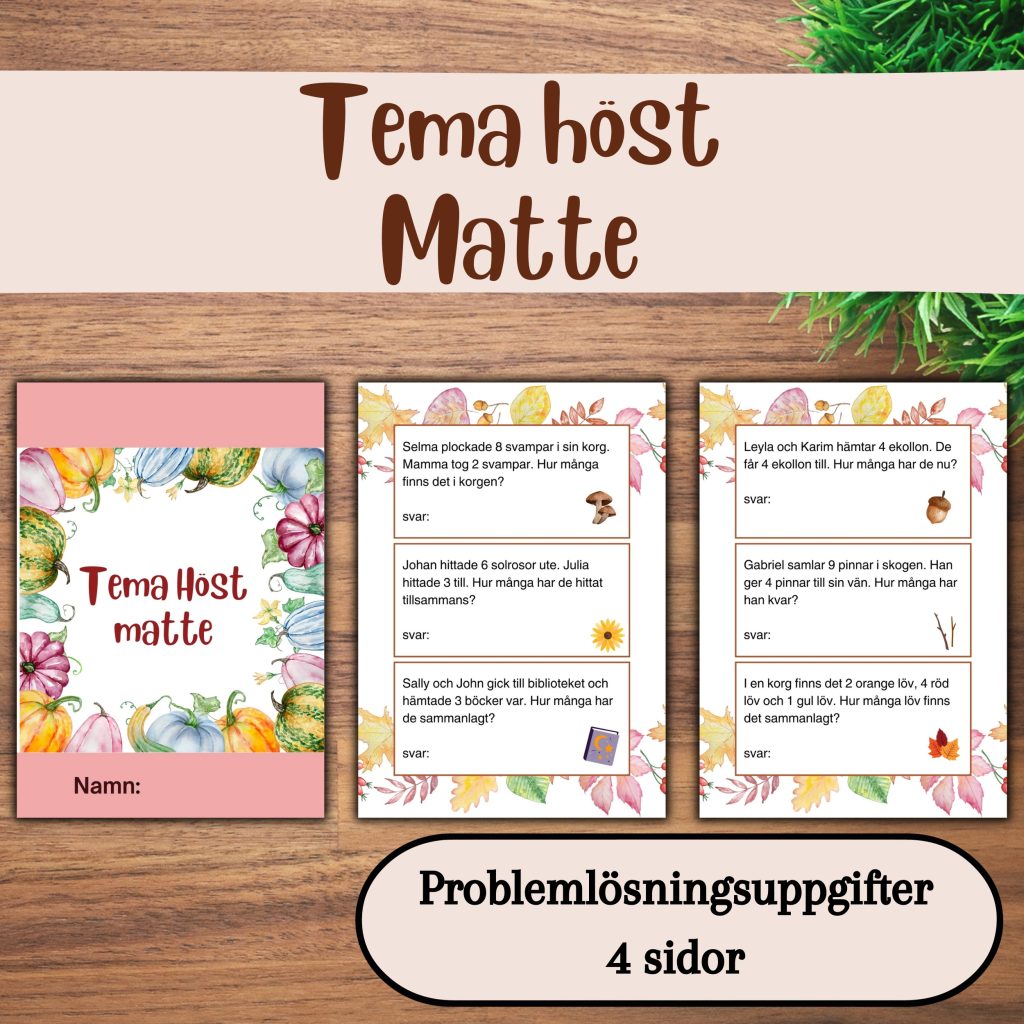 Mattehäfte hösttema (åk 1 och åk 2)