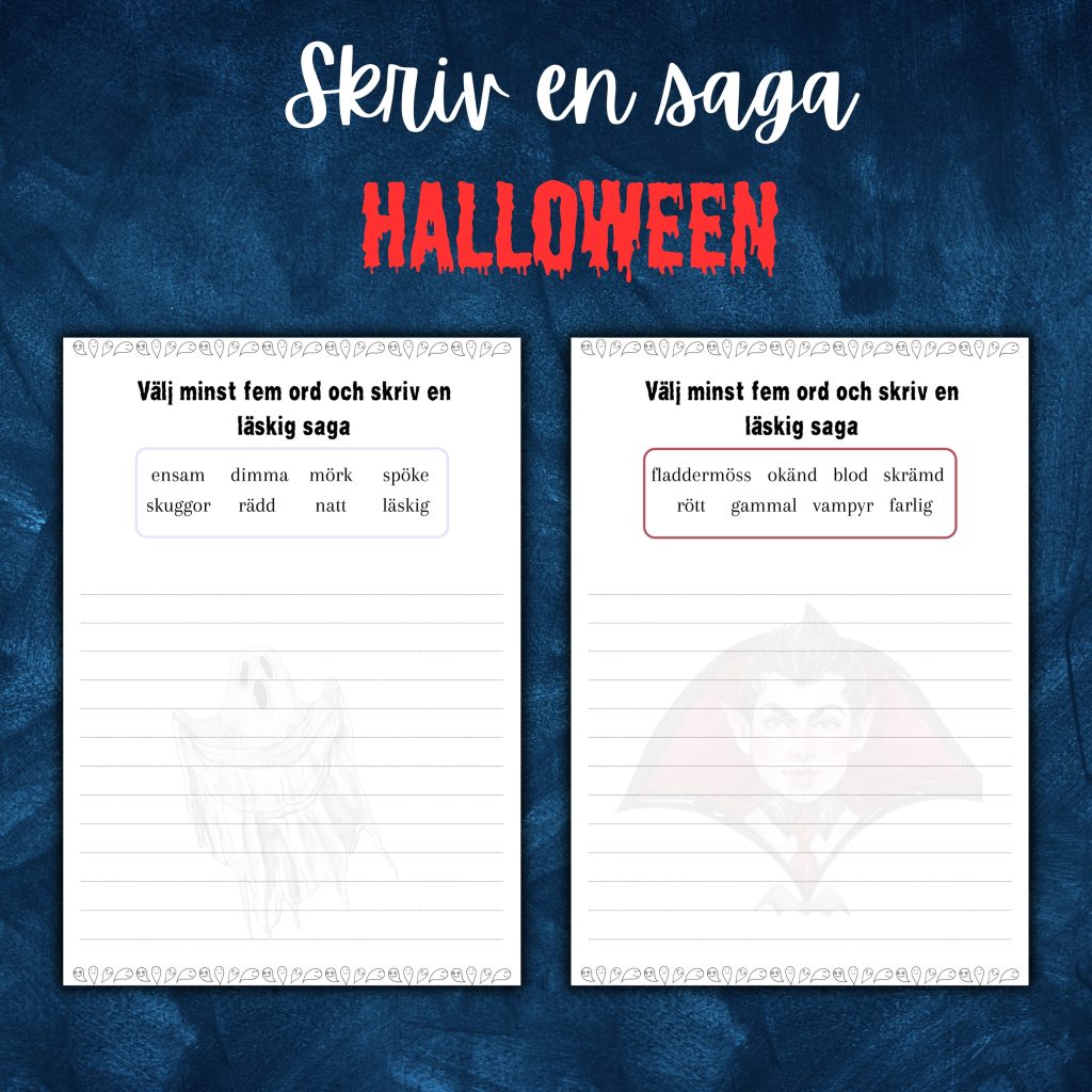 Läskig saga (med stödord)