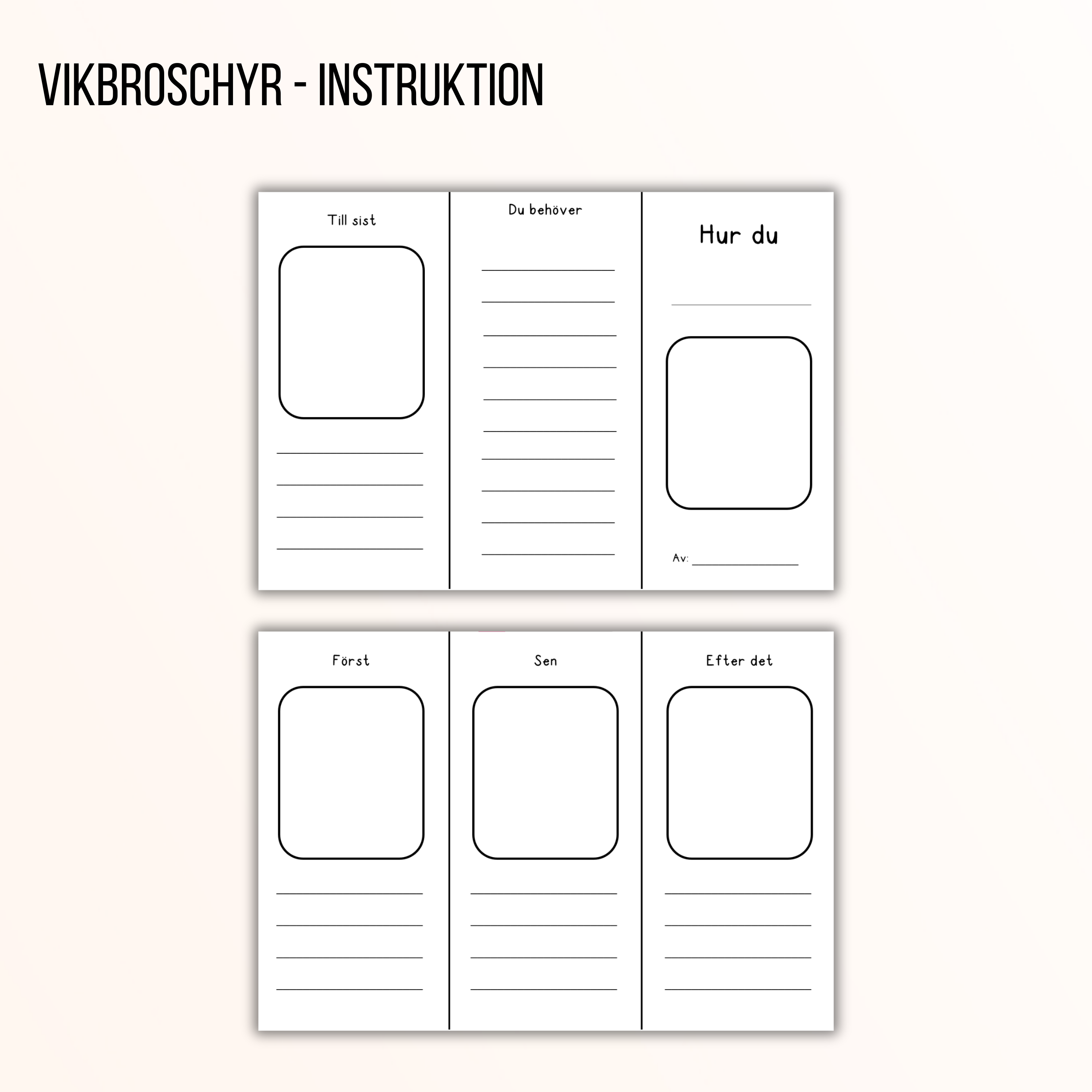 Vikbok - instruktion