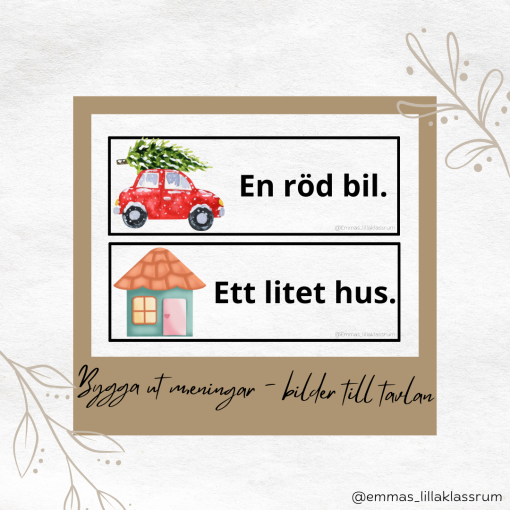 bygga ut och utveckla meningar