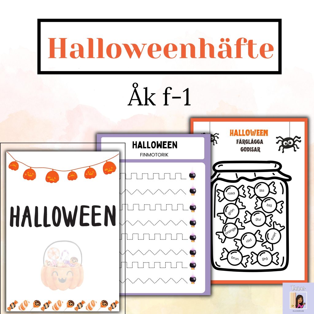Halloweenhäfte roliga uppgifter