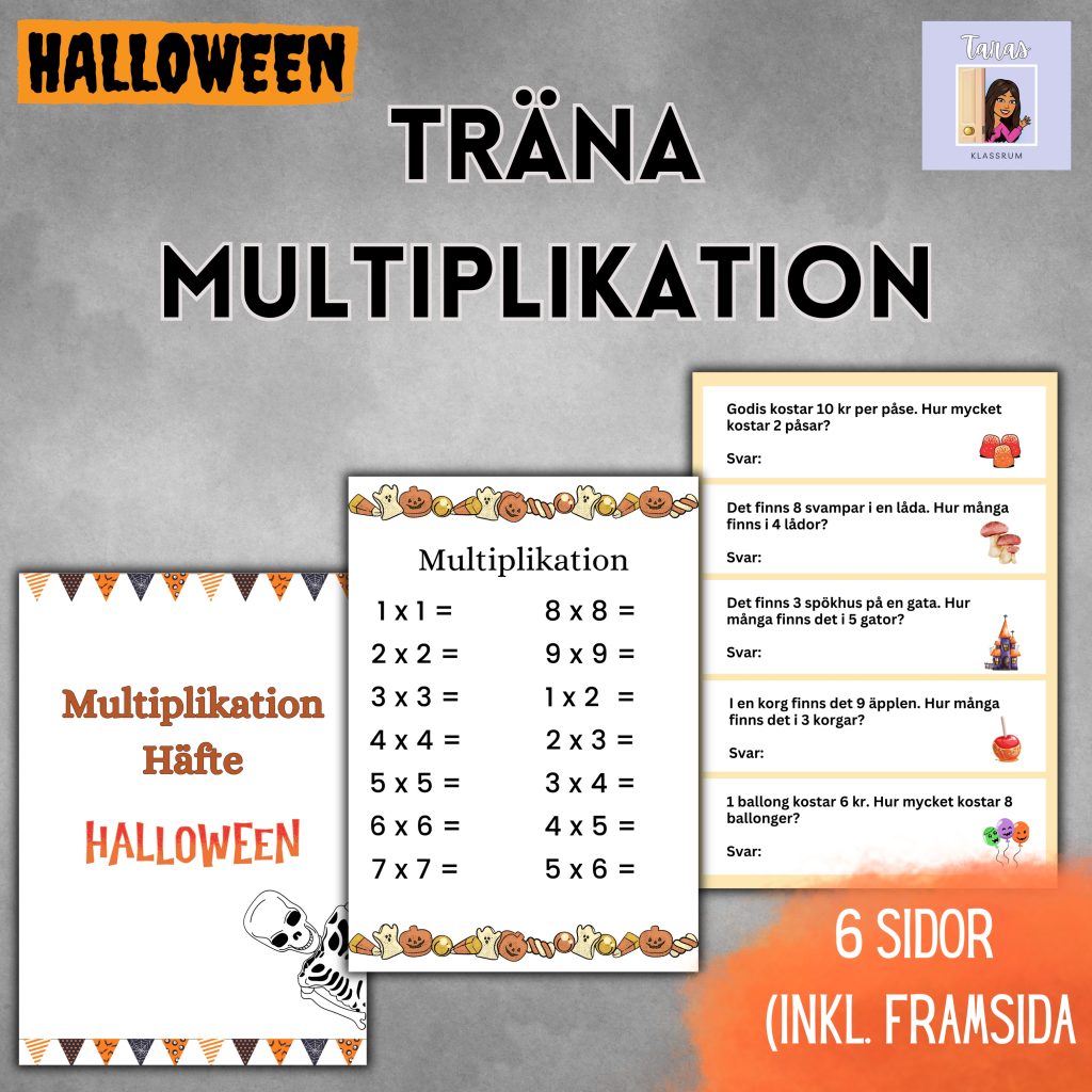 Halloween multiplikationshäfte