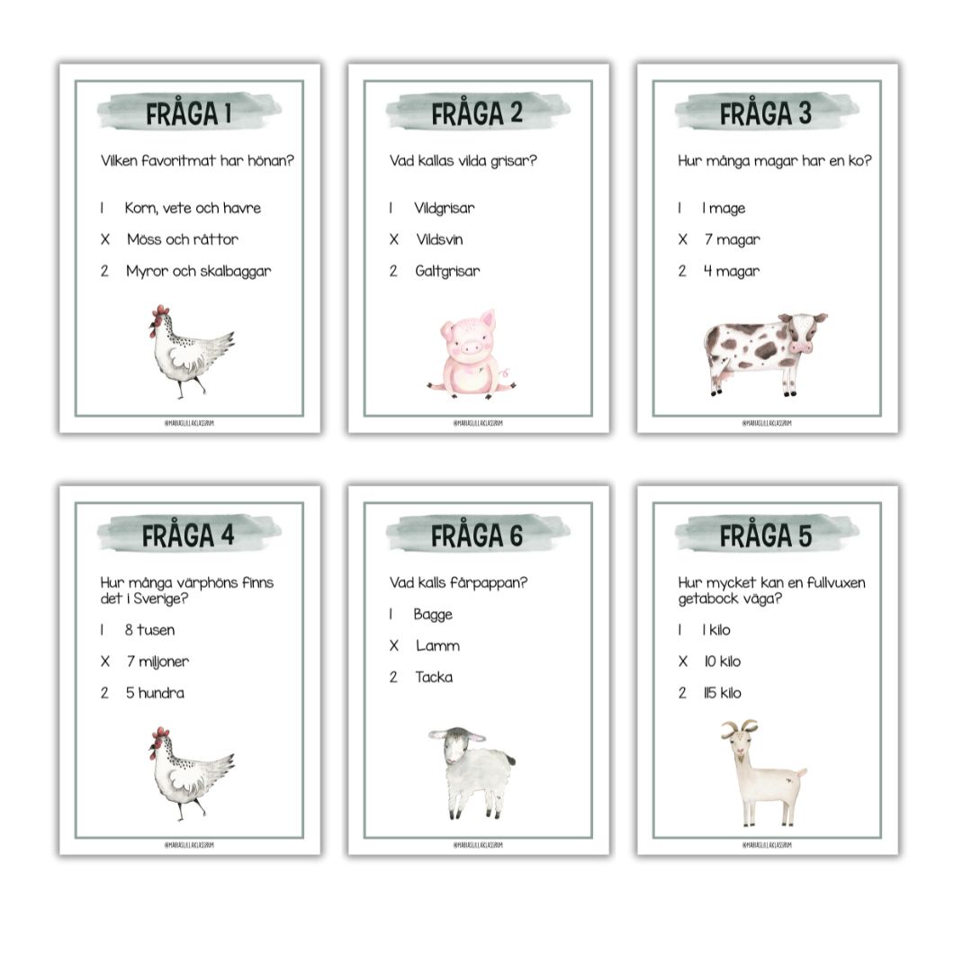 Tipspromenad - Bondgårdsdjur