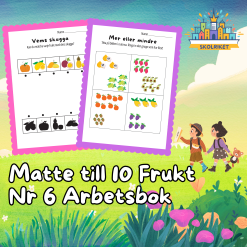 Matte till 10 Frukt Nr 6 Arbetsbok 15 Sidor